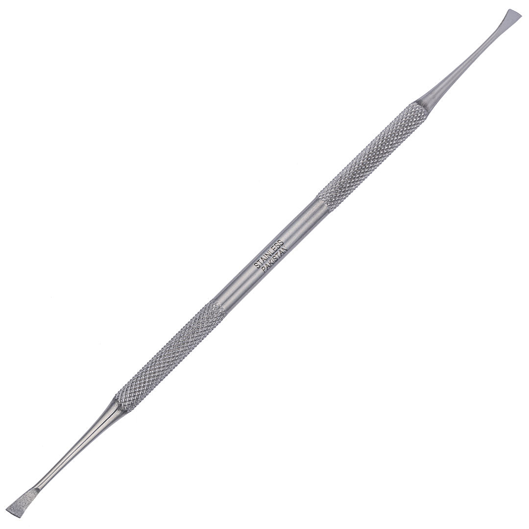 Tooth Scaler Double Ended,"Double-ended metal scaler with textured grip"