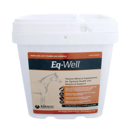 Eq-Well™,"White plastic tub with snap lid and front label"