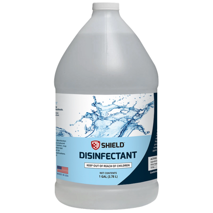 Daily Multipurpose Disinfectant by Shield,"One-gallon bottle with white cap and blue wraparound label"