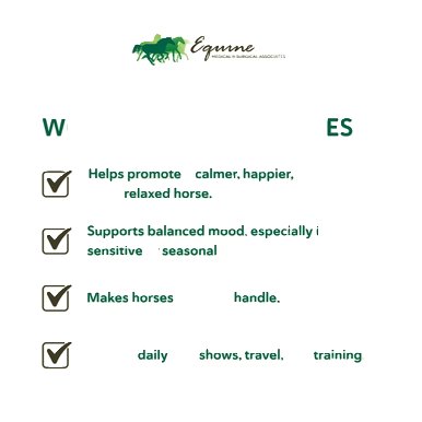 Happ-E-Mare,"Product benefits list with checkmark icons"