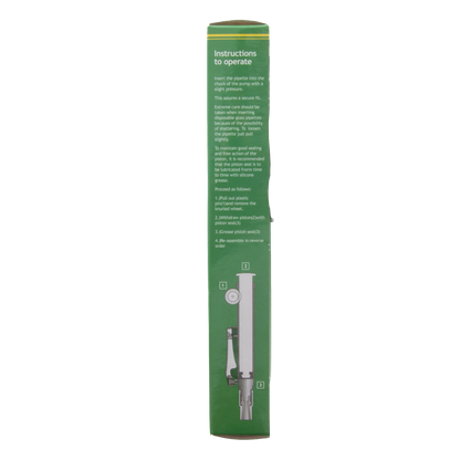 Pipette Pump,"Green box side panel with operating instructions and pump diagram"