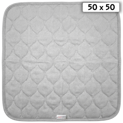 Puppywarmer Whelping Box Pad,"Gray quilted square pad with rounded corners"