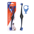 BrushMate Premium Toothbrush with Biteblock,"Packaged toothbrush with blue bite block and separate brush view"