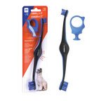 BrushMate Premium Toothbrush with Biteblock,"Packaged toothbrush with blue bite block and separate brush view"