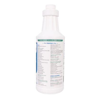 Rescue®  Disinfectant Cleaner,"White plastic bottle with ribbed neck and side label"