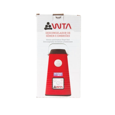 WTA Semen and Embryo Thaw Unit,"Product box with red thaw unit pictured on front"