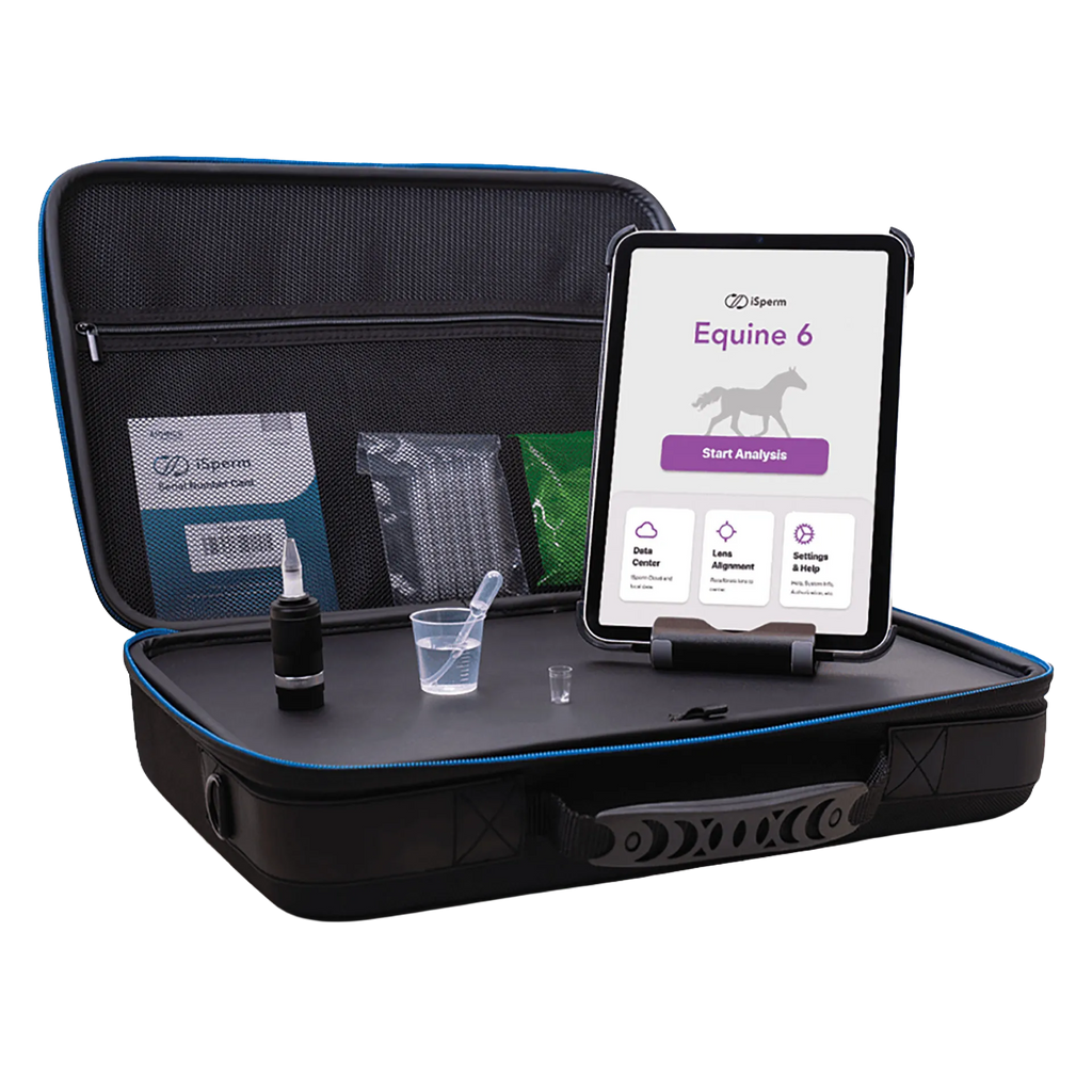 iSperm Semen Analyzer,"Open carrying case with tablet, vial, cup, and pipette"