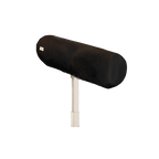 Single Leg Hydraulic Equine Breeding Phantom,"Black padded cylindrical mount on single metal leg"