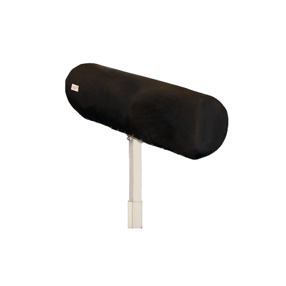 Single Leg Hydraulic Equine Breeding Phantom,"Black padded cylindrical mount on single metal leg"