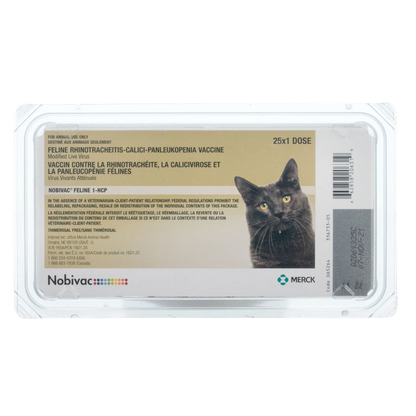 Nobivac® Feline 1-HCP,"Plastic vaccine tray package with black cat image"