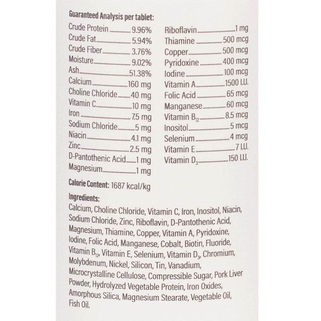 Doc Roy's® Daily Care Canine,"Back label view of package with ingredients panel"