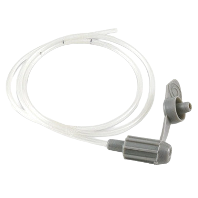 Nasogastric Tube,"Coiled clear tube with gray connector and cap"