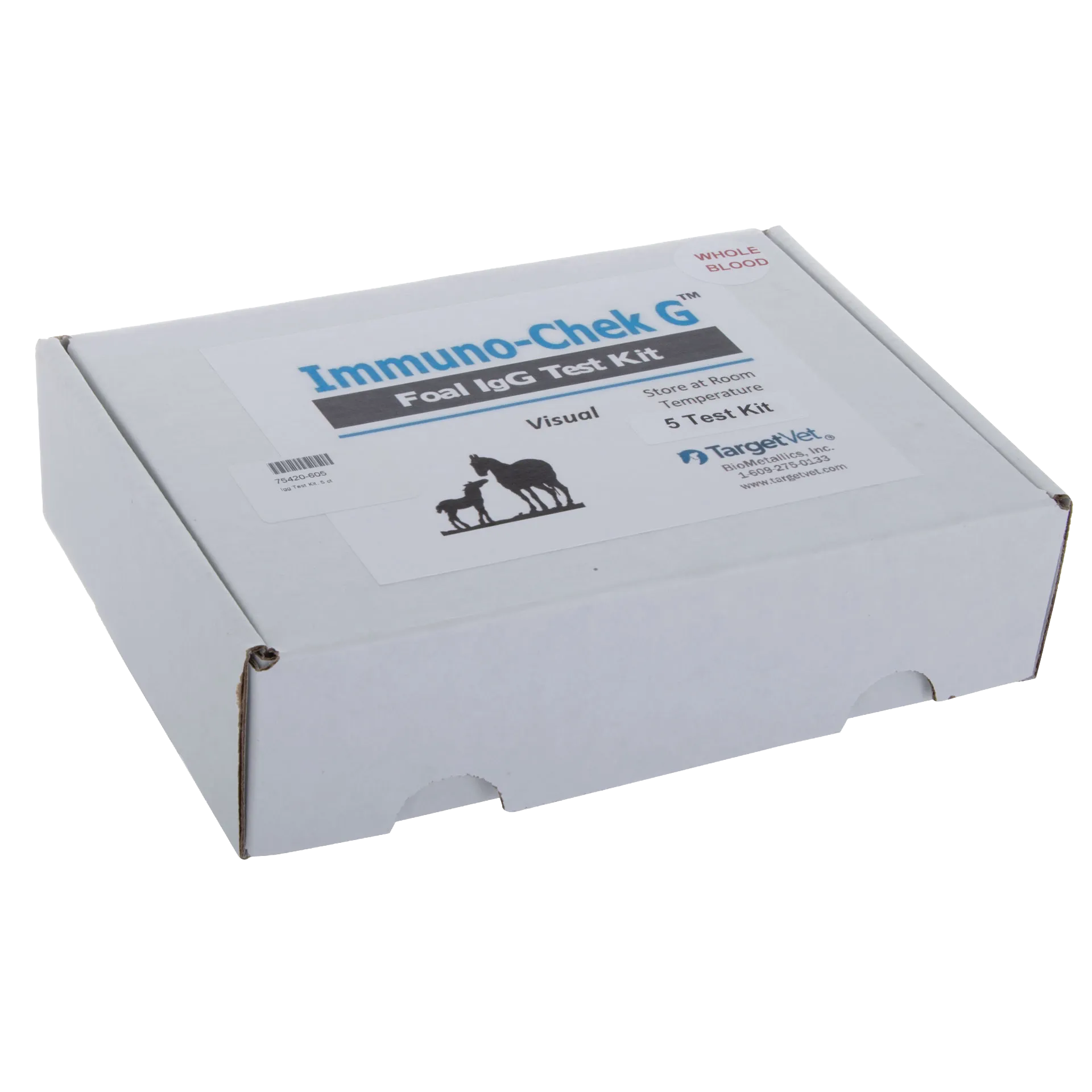 IgG Immunocheck,"White test kit box shown at an angle"