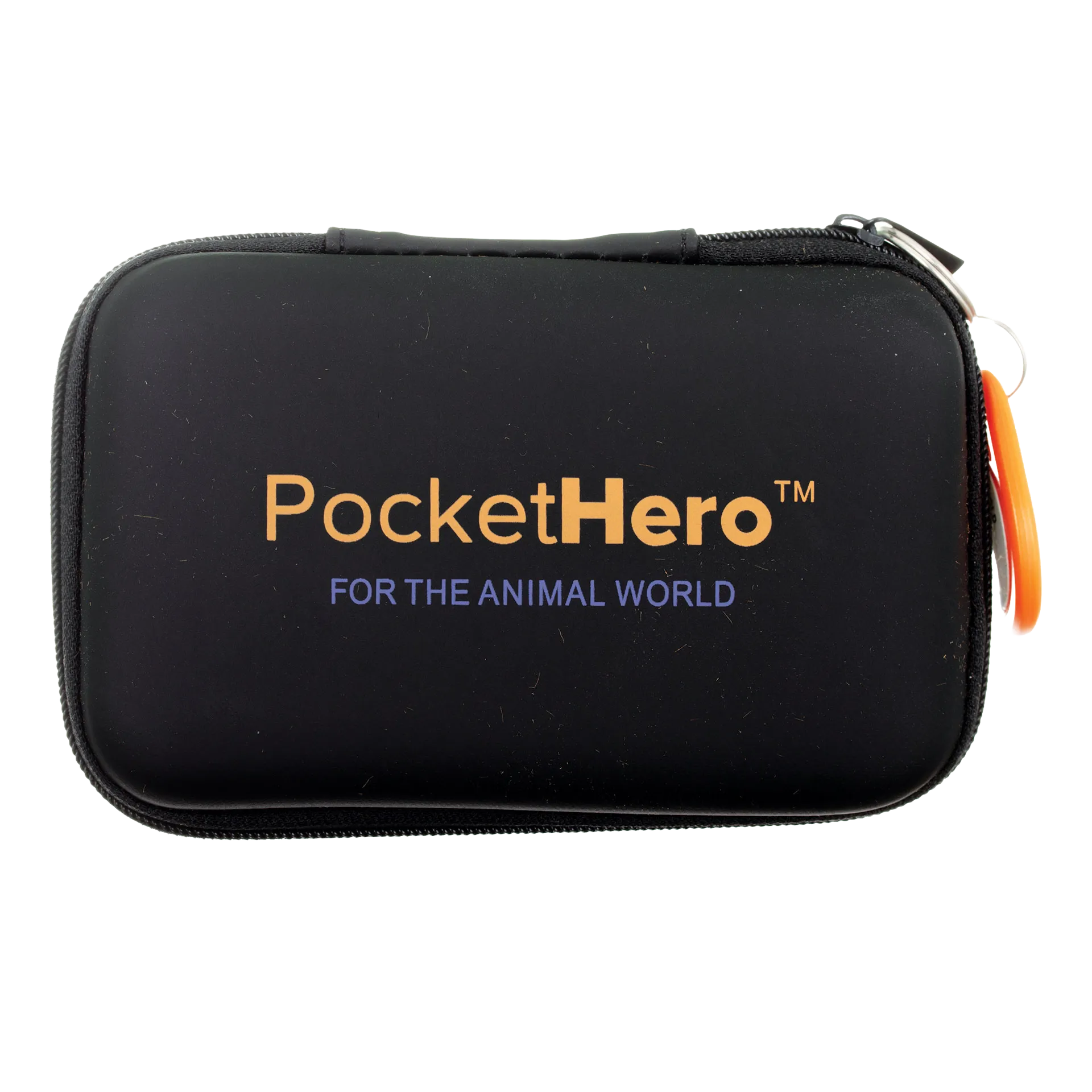 Pocket Hero™ ISO Microchip Scanner,"Black zippered carrying case with key ring"