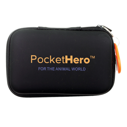 Pocket Hero™ ISO Microchip Scanner,"Black zippered carrying case with key ring"