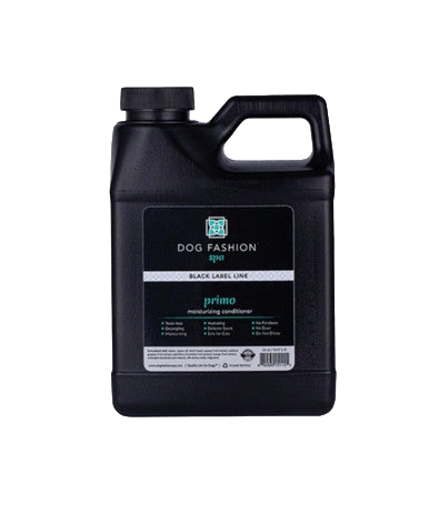 Primo Conditioner,"Black gallon jug with handle and front label"