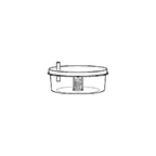 Low Volume Flush Filter,"Clear round filter housing with side port"