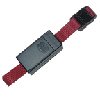 Super Hush Puppy Progressive Sonic Collar,"Black rectangular collar unit on red strap"