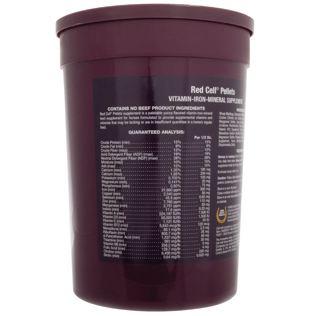 Red Cell®,"Large maroon plastic tub with lid and side label"