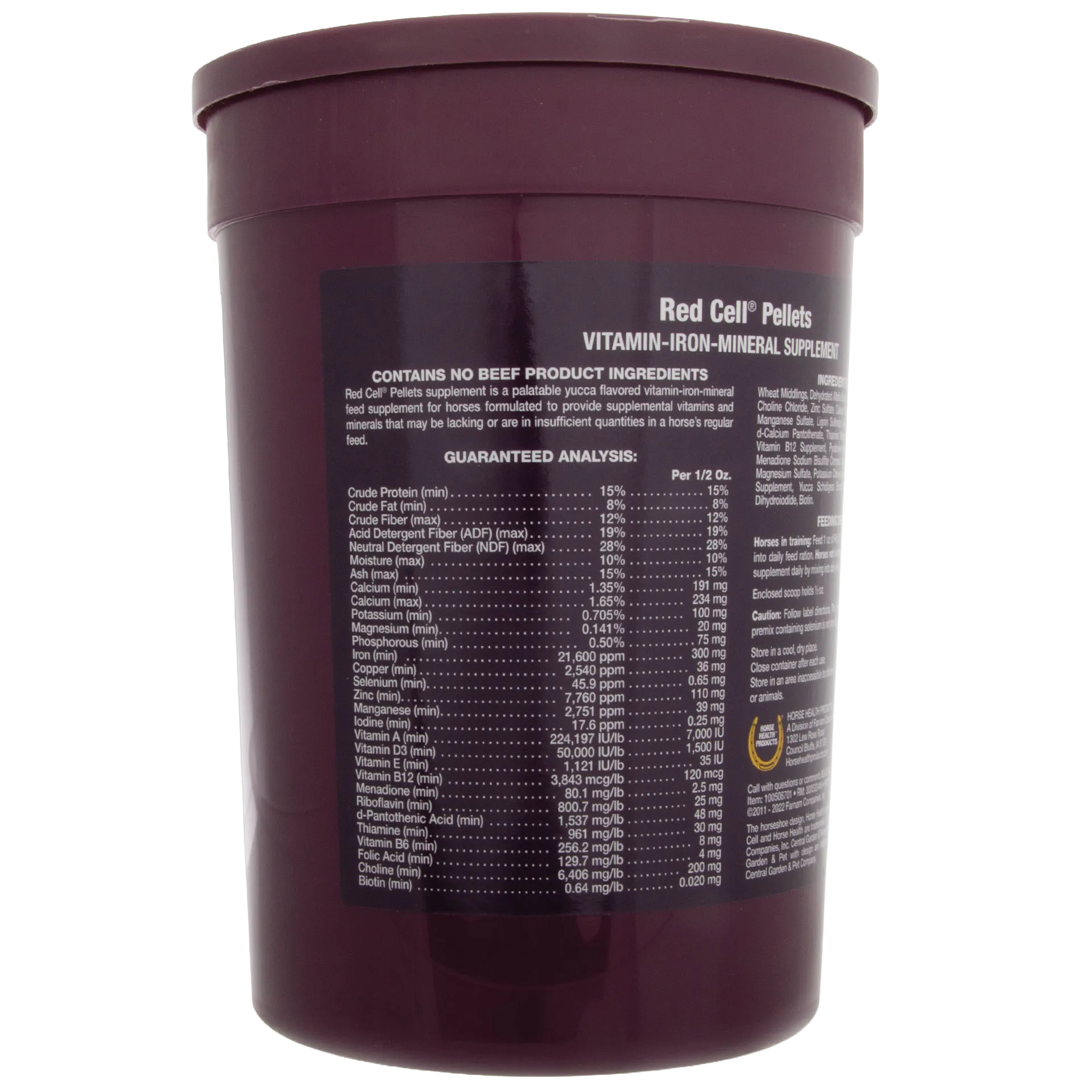 Red Cell®,"Large maroon plastic tub with lid and side label"