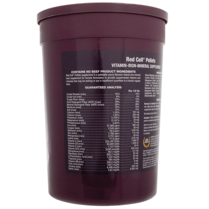 Red Cell®,"Large maroon plastic tub with lid and side label"