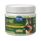 PetAg Dyne Soft Chews Joint Health & Mobility,"Plastic supplement jar with screw-top lid and dog illustration"