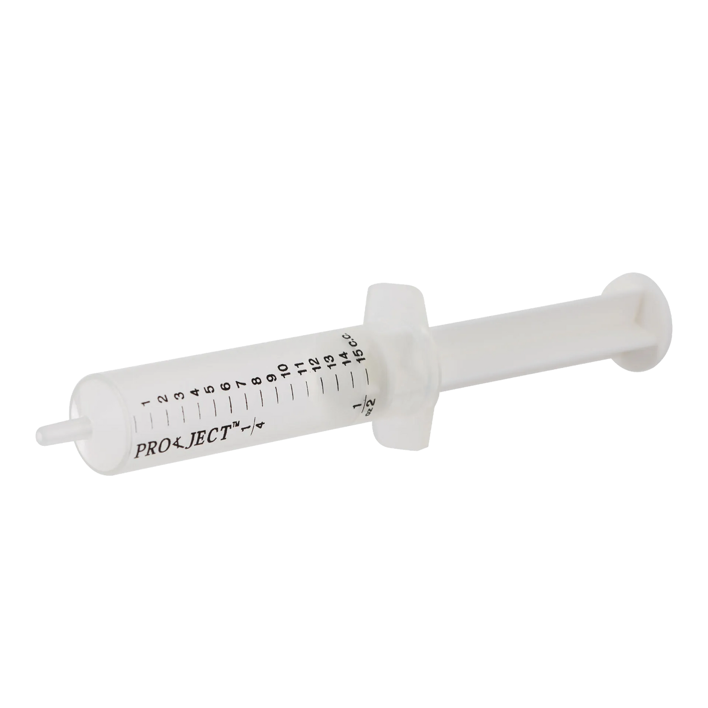 Semen Safe All Plastic Sterile Syringes Luer Slip Tip,"White plastic syringe with measurement markings and plunger"