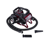 K-9 III Dog Dryer With FREE Water Peeler,"Red pet dryer with hose and two nozzle attachments"