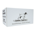 Canine Express Semen Transport Kit,"White shipping box with dog graphic, angled front view"