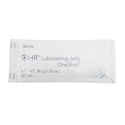 HR Sterile Lubricating Jelly One Shot,"Single-use lubricating jelly packet"