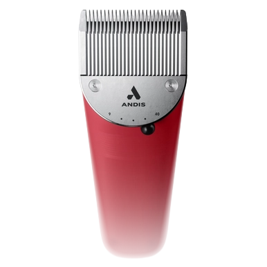 Vida Cordless Clipper by Andis,"Red clipper with silver blade head"