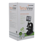 Celestron TetraView LCD Digital Microscope,"Product box shown from front and side angle"