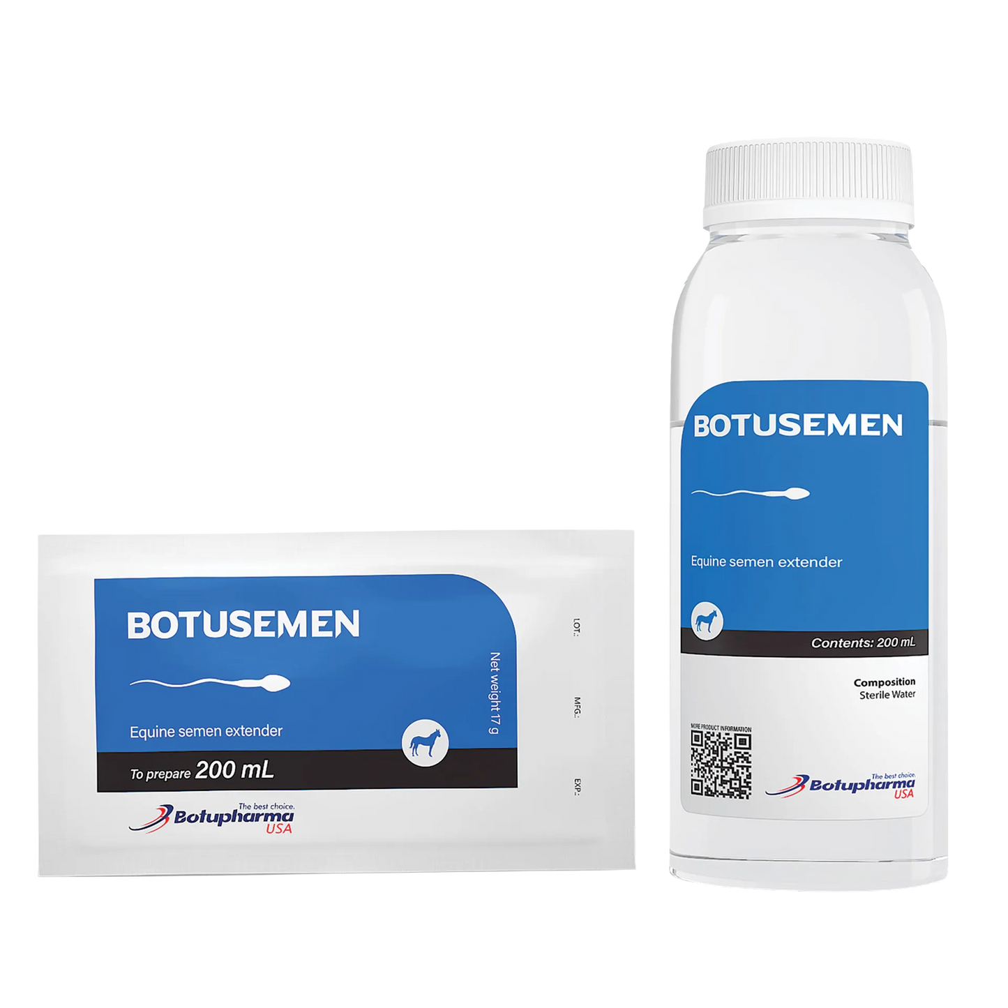 BotuSemen Standard,"Bottle and sachet with blue labels"