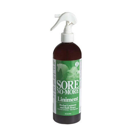 Sore No-More® Classic Liniment,"Brown bottle with white trigger spray nozzle"