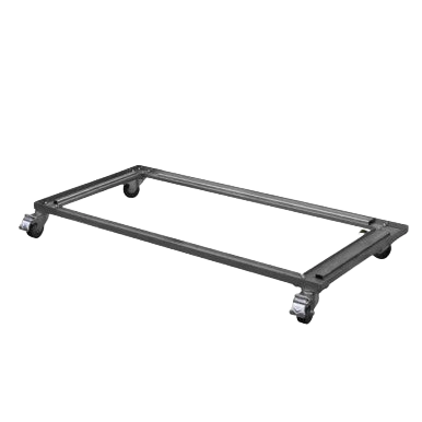 Base for WZ-304 Half Bank with 4 Casters,"Rectangular metal base frame with four casters"