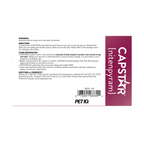 Capstar® Flea Oral Treatment for Cats,"Back of box with directions panel and barcode"