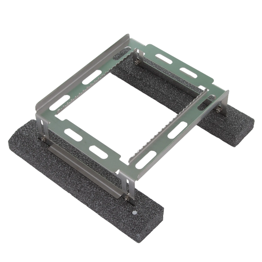 Floating Straw Rack,"Metal rack with dark foam pontoons"