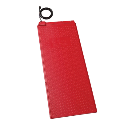 Pet Heat Mat with Rheostat,"Red rectangular heat mat with attached power cord"