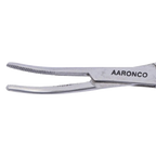 "Aaronco 5.5"" Hairmostat Ear Hair Puller and Tick Remover","Close-up of curved stainless steel serrated tips"