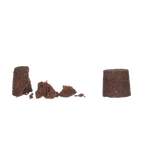 Doc Roy's® Derma Coat Plus,"Brown square chew pieces with crumbly texture"