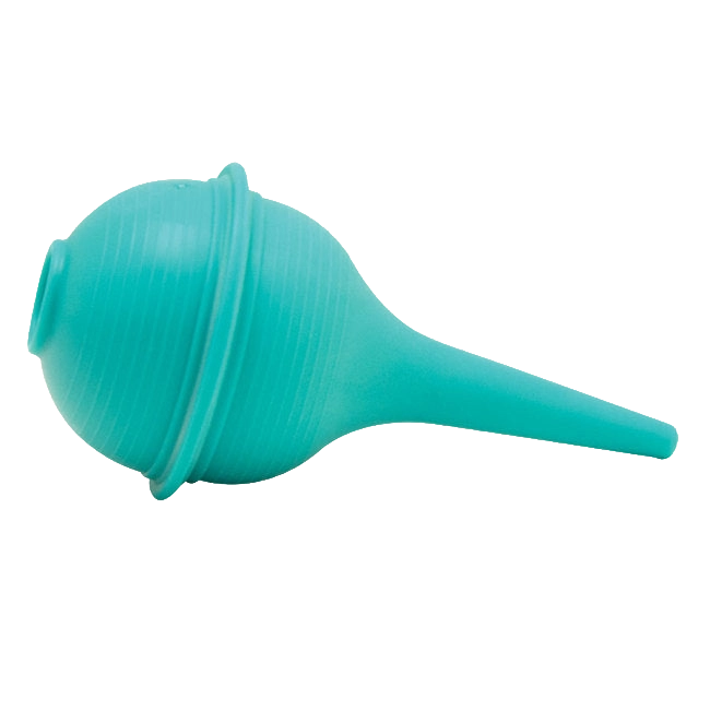 Bulb Syringe,"Teal bulb syringe with tapered nozzle"