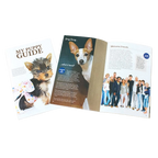 My Puppy Guide Booklet,"Open puppy guide booklet with dog cover and inside pages"
