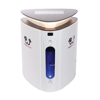 Puppywarmer® Oxygen Concentrator,"White oxygen concentrator with blue front window"