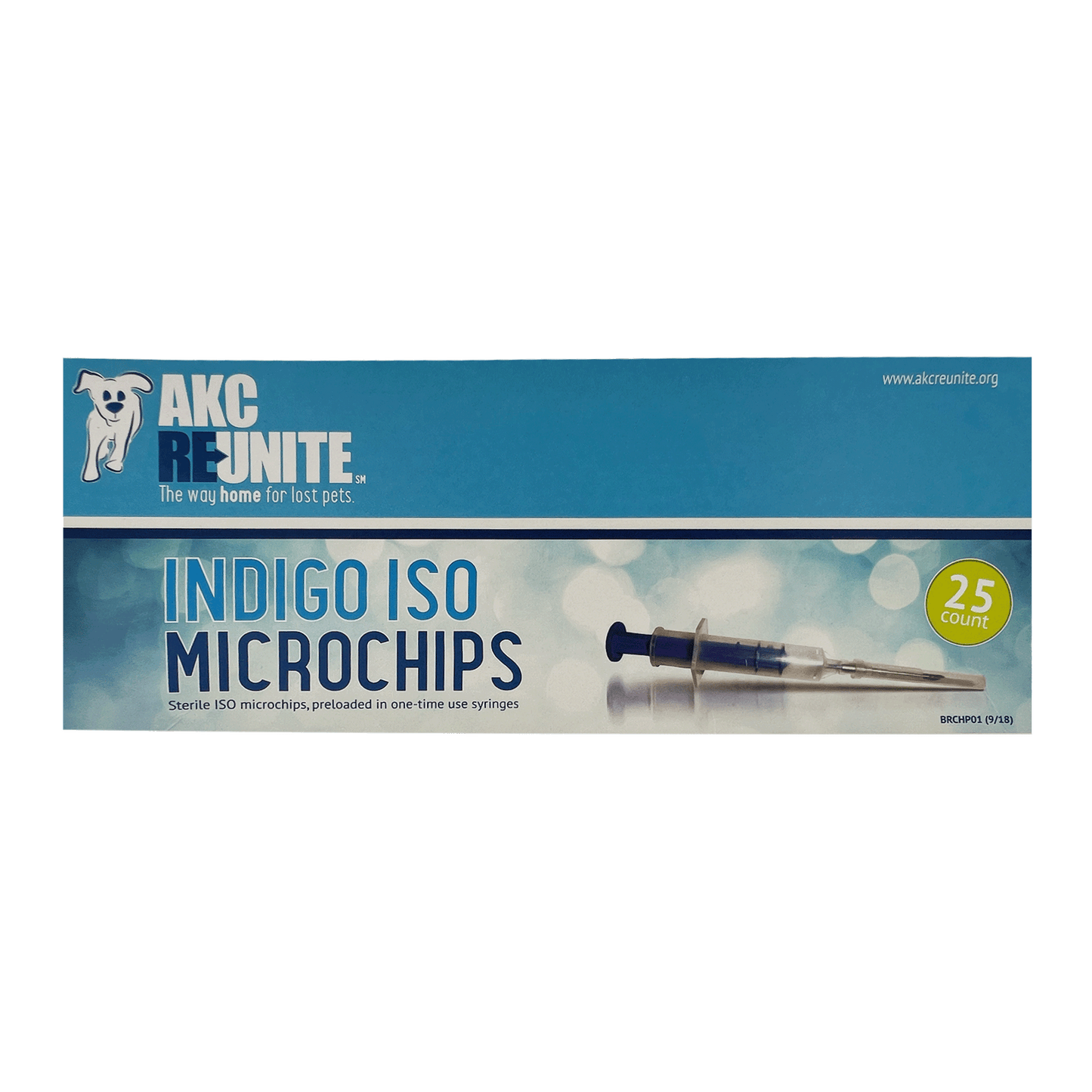AKC Reunite Indigo ISO Microchips