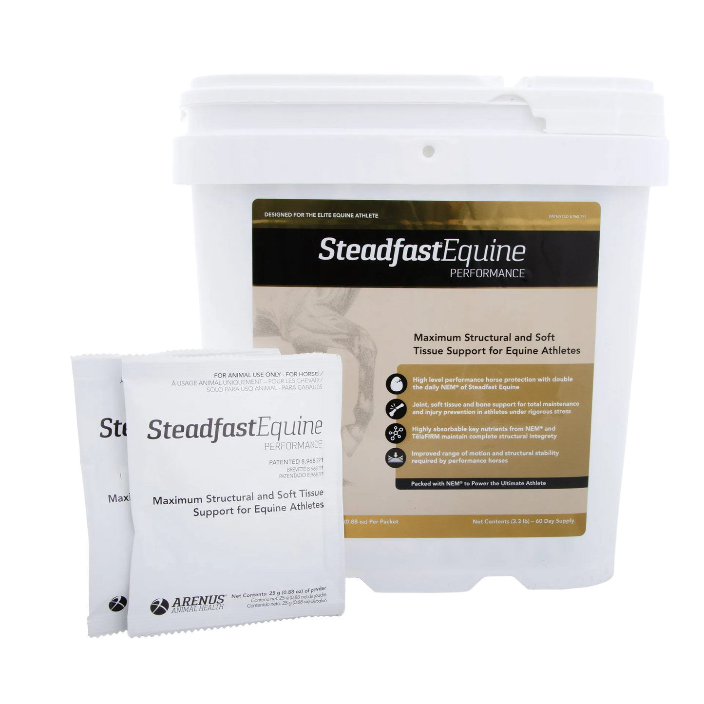 Steadfast® Equine Performance,"White tub with two foil packets"