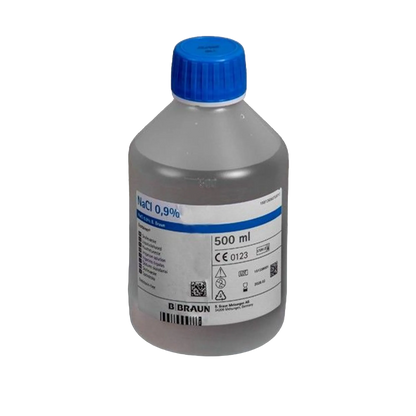 Flexineb® Saline Solution,"500 ml bottle with blue screw cap"