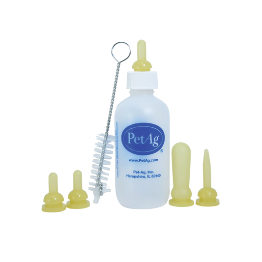 PetAg® Nursing Kits,"Bottle with yellow nipples and cleaning brush"