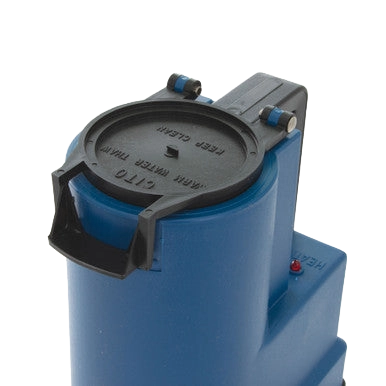Digital Cito Thaw,"Blue cylindrical device with black hinged lid"