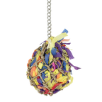 Super Shredder Ball,"Hanging woven ball toy with multicolor paper strips"