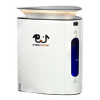 Puppywarmer® Oxygen Concentrator,"White oxygen concentrator with illuminated top tray and blue side window"
